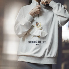 Maden tryckt ballet sweatshirt