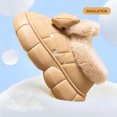 bowknot plush shoes