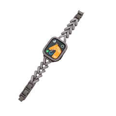 Diamond women apple watch band with case