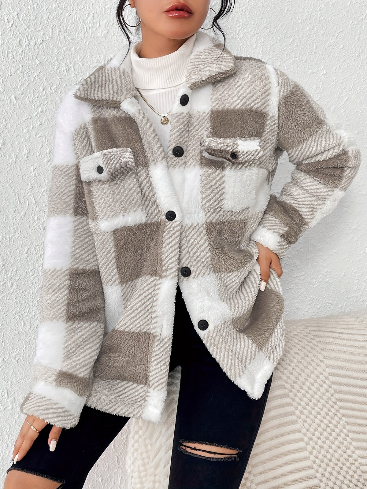Elegant Long Sleeve Warm Outerwear