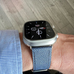 Vermilion Apple watch leather band