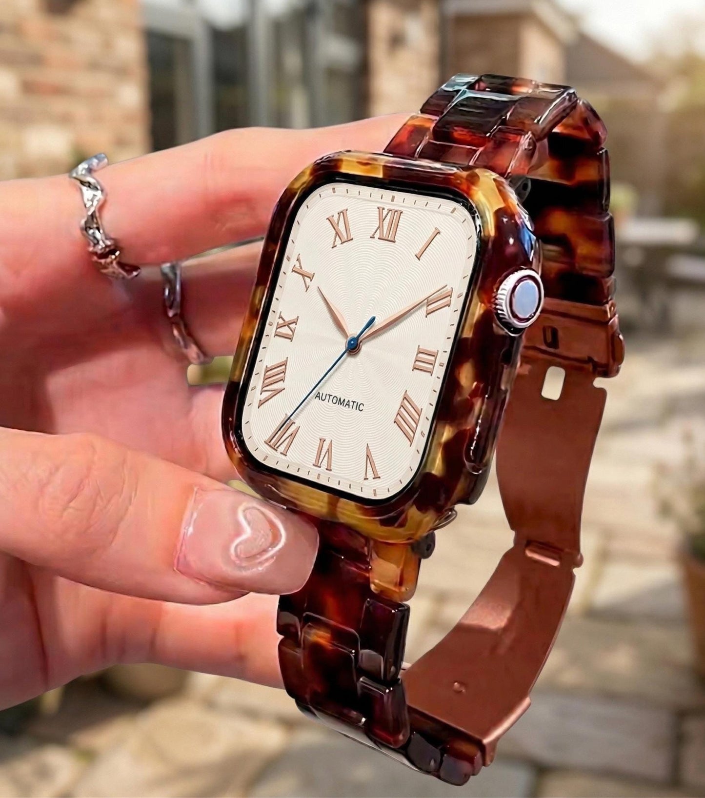Resin Bracelet Strap Fits Apple Watch  40mm 41mm 42mm 44mm 45mm 46mm 49mm Women Charms iWatch Series 11 10 9 8 7 6 2 3 4 5|Buy 2 Get 1 Free