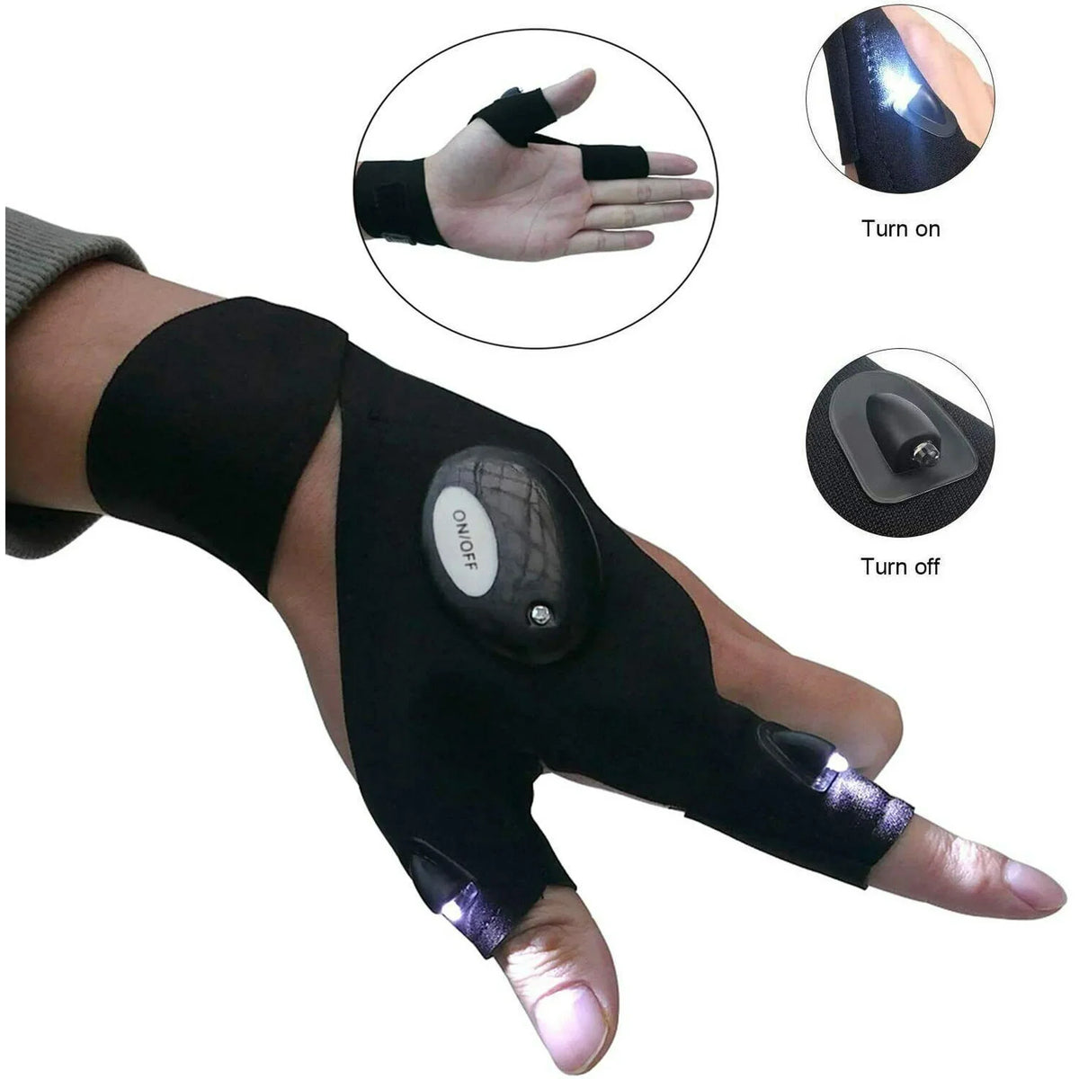 Laminoo LED-Taschenlampe, wasserdichte Handschuhe