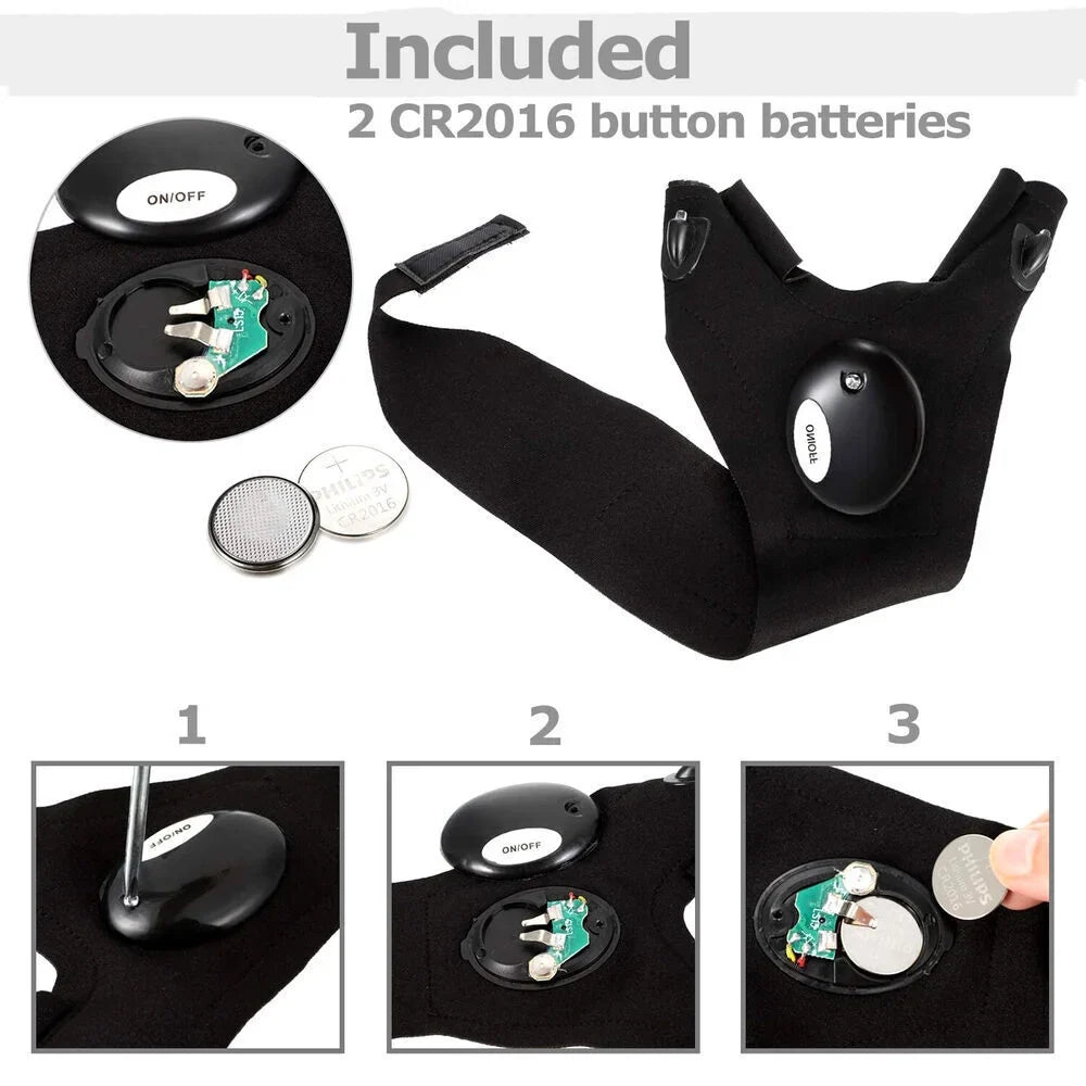 Laminoo LED-Taschenlampe, wasserdichte Handschuhe