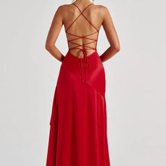VALENTINE'S RED MAXI DRESS